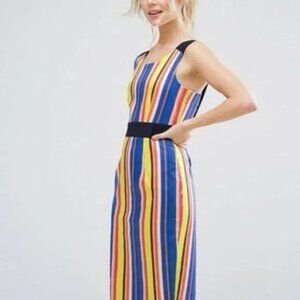 Closet London Pencil Dress Striped Contrast UK Size 12 - US Size 8